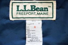 画像4: 80s USA製 L.L.Bean 中綿入り ナイロン マウンテンパーカー 紺 M (4)