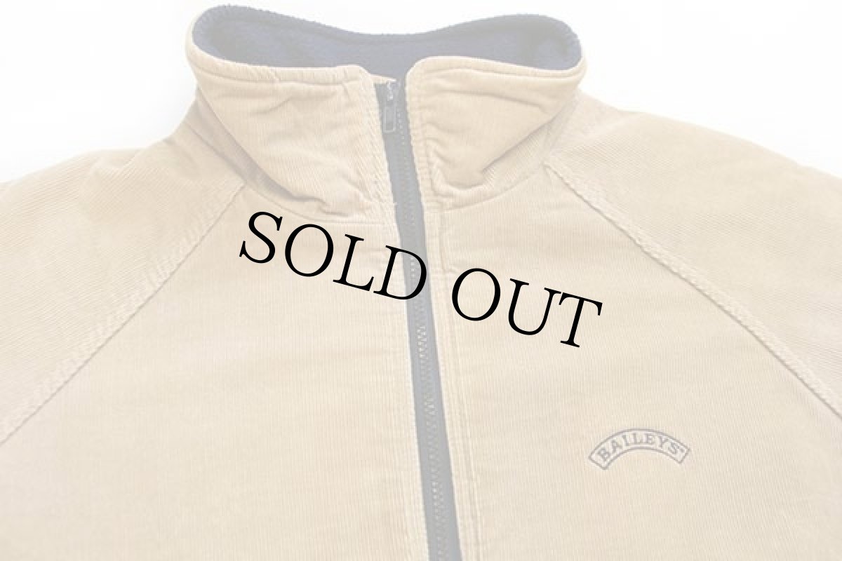 画像3: 80s Malden polarfleece フリースライナー BAILEY'S 刺繍 コーデュロイジャケット 薄茶×紺 (3)