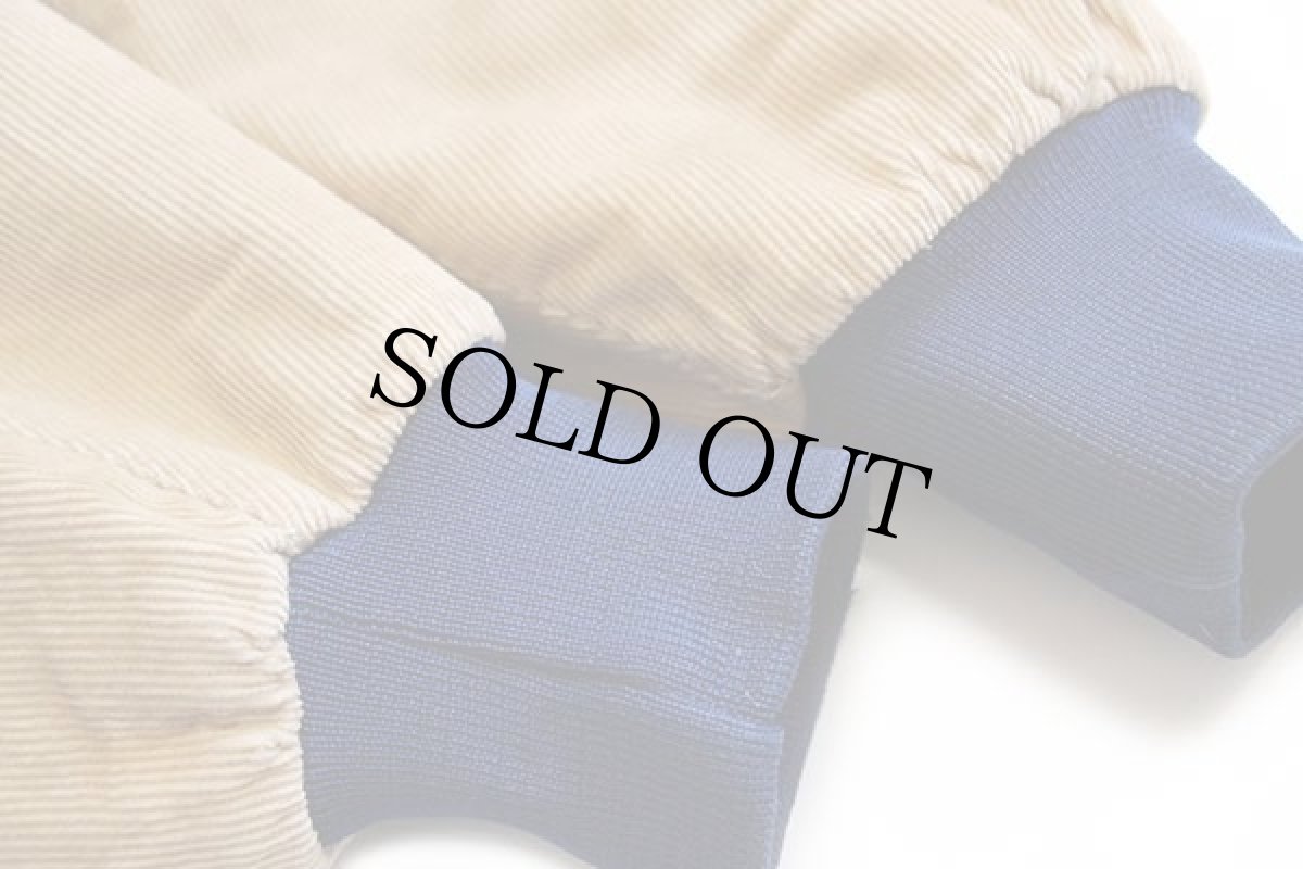 画像6: 80s Malden polarfleece フリースライナー BAILEY'S 刺繍 コーデュロイジャケット 薄茶×紺 (6)