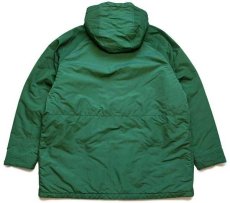 画像2: 80s USA製 L.L.Bean 中綿入り ナイロン マウンテンパーカー 緑 XL (2)