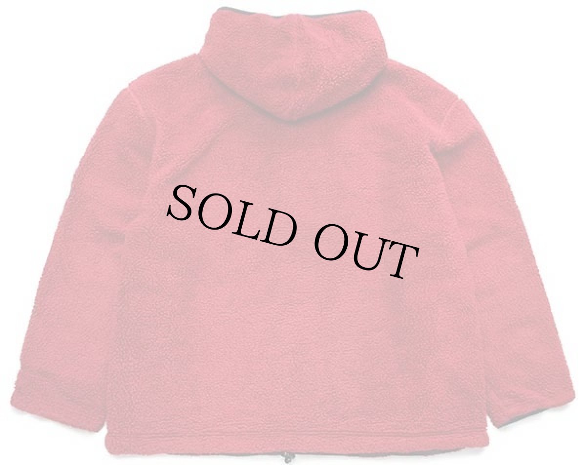 画像2: 90s POLO JEANSポロ ジーンズ ラルフローレン ハーフジップ リバーシブル ナイロン×パイル フリースパーカー 紺×赤 L (2)