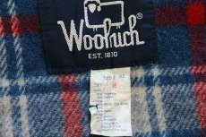 画像4: 80s USA製 Woolrichウールリッチ タータンチェック ウールライナー 中綿入り マウンテンジャケット 紺 M (4)