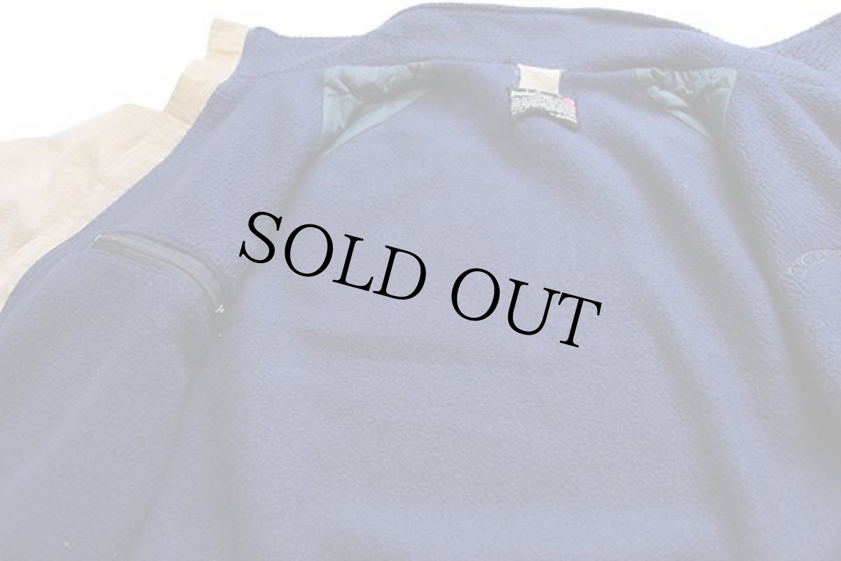 画像5: 80s Malden polarfleece フリースライナー BAILEY'S 刺繍 コーデュロイジャケット 薄茶×紺 (5)