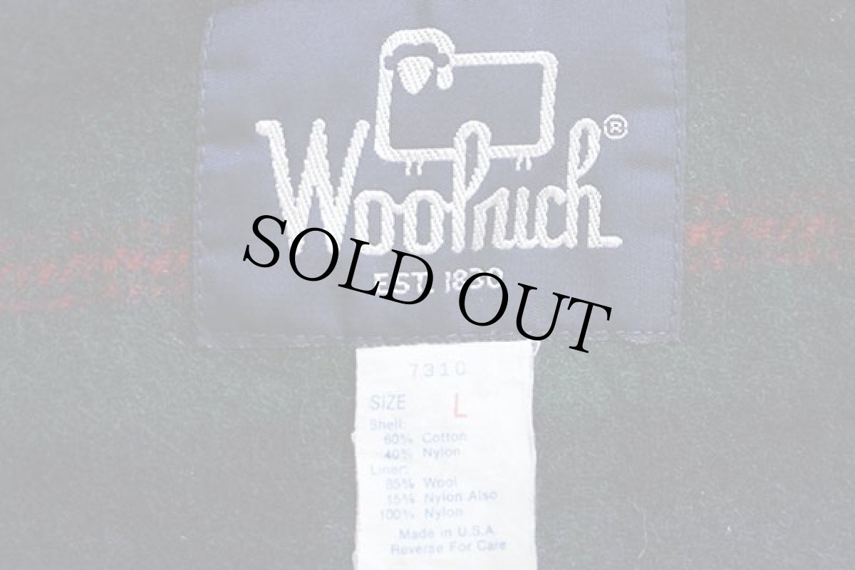 画像4: 80s USA製 Woolrichウールリッチ タータンチェック ウールライナー マウンテンパーカー 赤 L (4)