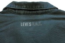 画像4: 90s Levi'sリーバイス パチポケ ブランケットライナー ダック地 ワークジャケット モスグリーン M★ユーロ (4)