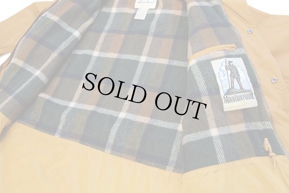 画像5: 90s EddieBauerエディーバウアー タータンチェック ウールライナー マウンテンパーカー 黄土色 M (5)