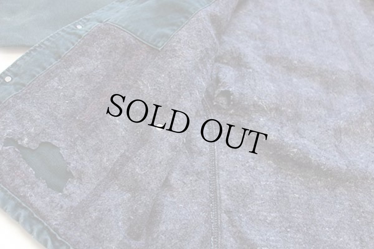 画像5: 90s carharttカーハート ブランケットライナー ダック地 チョアコート カバーオール ボロ 緑 (5)