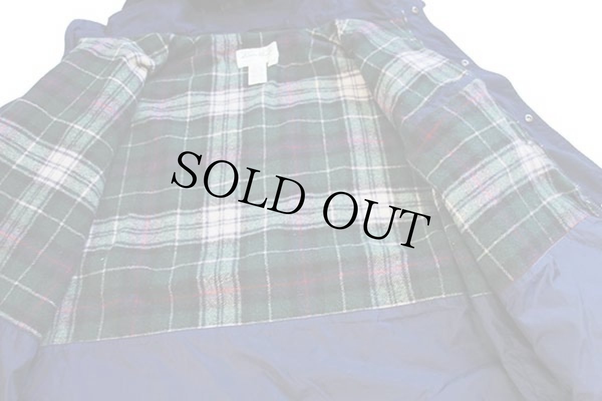 画像5: 90s EddieBauerエディーバウアー タータンチェック ウールライナー マウンテンパーカー 紺 XL (5)