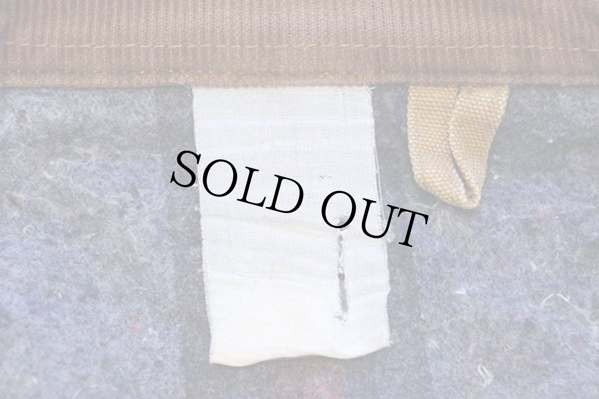 画像4: 80s carharttカーハート ブランケットライナー ダック地 チョアコート カバーオール 茶 フェード (4)