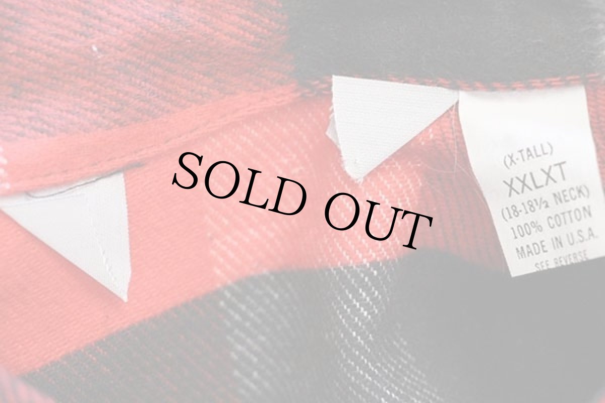 画像5: デッドストック★80s USA製 JCPenney BIGMACビッグマック ブロックチェック コットン フランネルシャツ XXLXT (5)