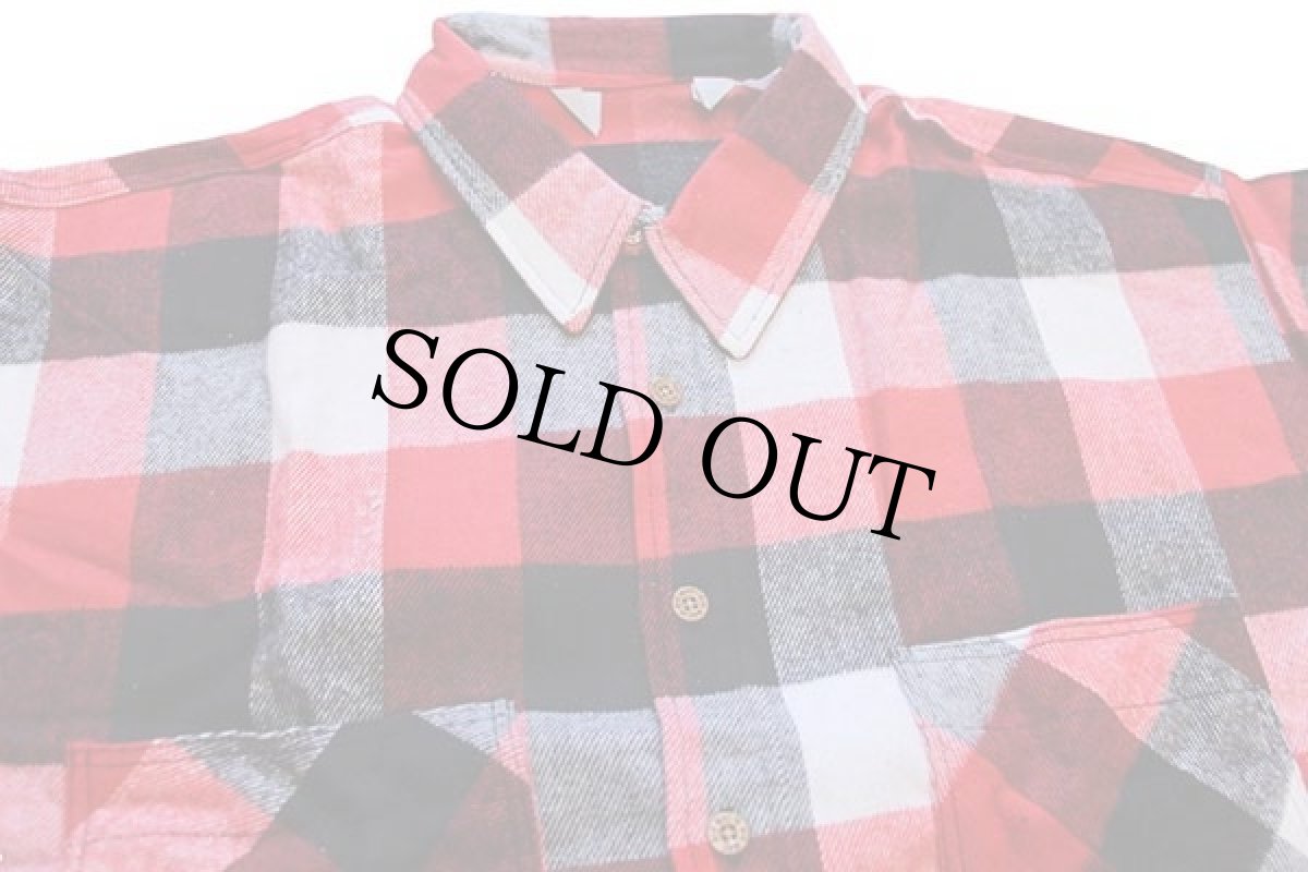 画像4: デッドストック★80s USA製 JCPenney BIGMACビッグマック ブロックチェック コットン フランネルシャツ XXLXT (4)