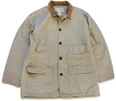 画像1: L.L.Bean Thinsulateキルティングライナー コットン キャンバス フィールドコート グレーベージュ XXL-T★ジャケット (1)