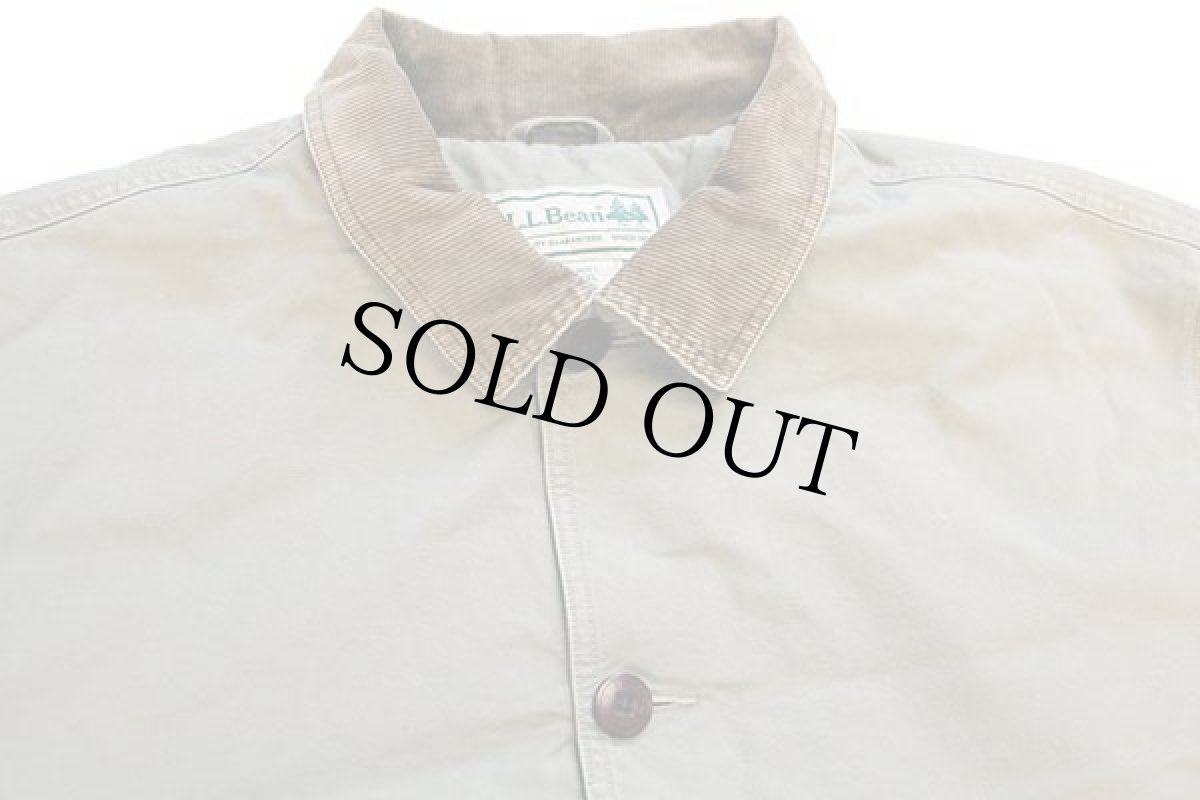 画像3: L.L.Bean Thinsulateキルティングライナー コットン キャンバス フィールドコート グレーベージュ XXL-T★ジャケット (3)