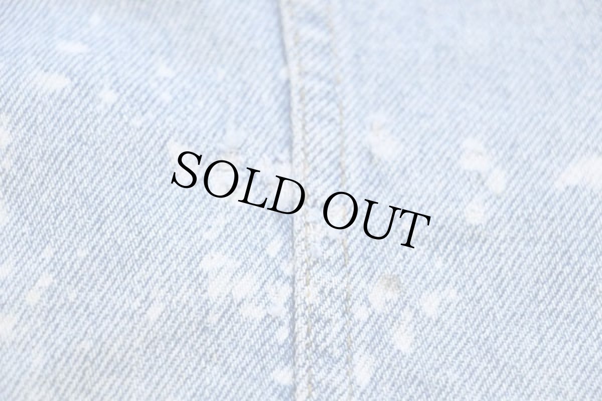 画像7: 80s USA製 Leeリー 220 ブリーチ加工 デニムジャケット 4ポケット★ギャラクティックウォッシュ (7)