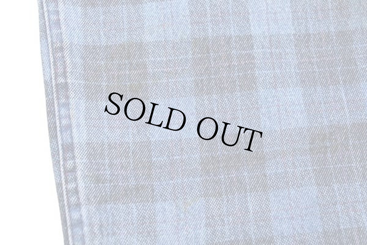 画像8: 80s USA製 Levi'sリーバイス 40552 タータンチェック サスペンダーボタン デニムパンツ w33 (8)