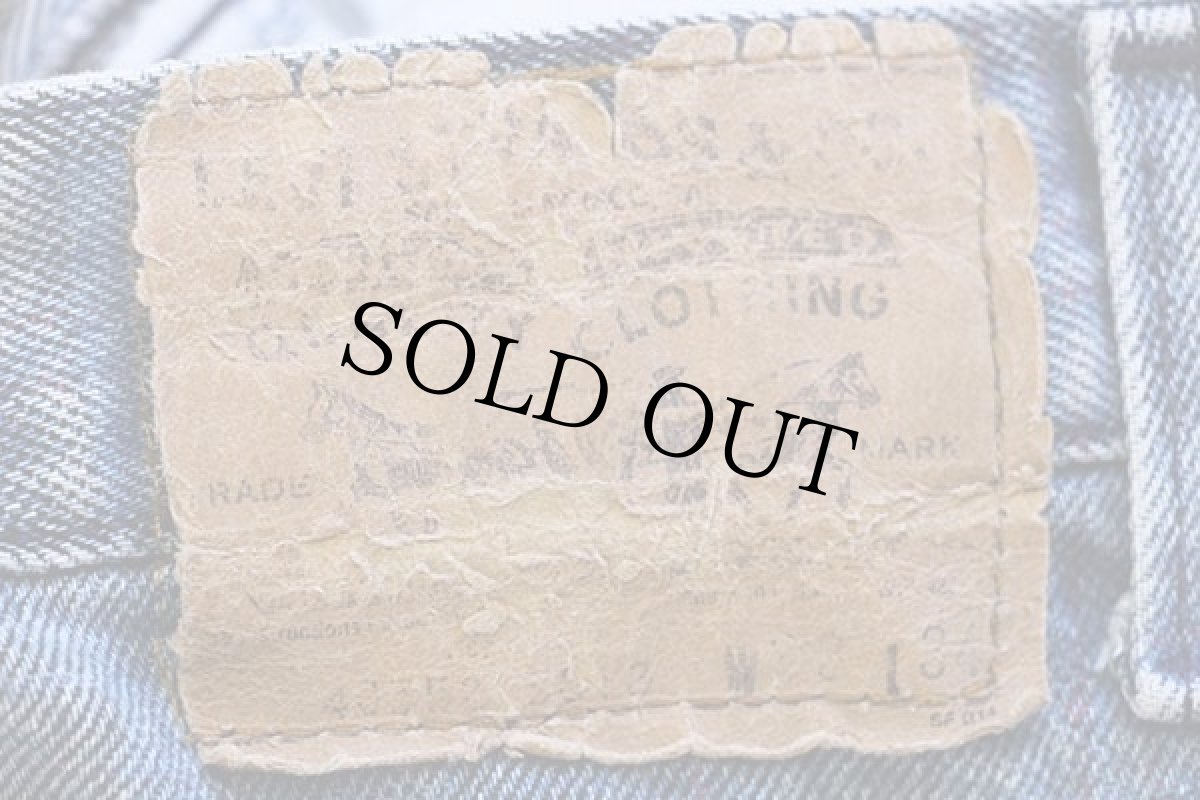 画像6: 80s USA製 Levi'sリーバイス 40552 タータンチェック サスペンダーボタン デニムパンツ w33 (6)