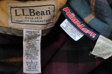 画像4: L.L.Bean タータンチェック PRIMALOFTプリマロフト 中綿入りライナー付き ダック地 フィールドコート 茶 L-T★ジャケット (4)