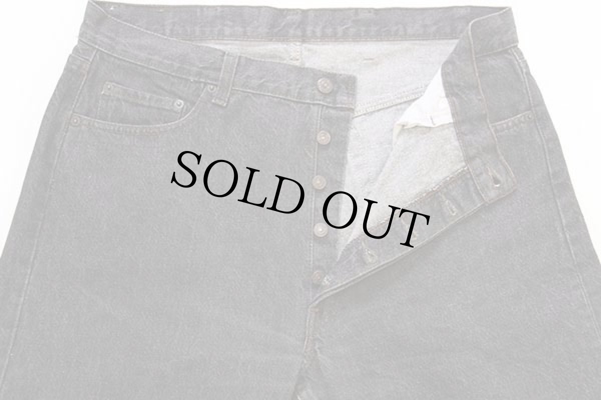 画像4: 80s USA製 Levi'sリーバイス 501 先染め ブラック デニムパンツ w38 (4)