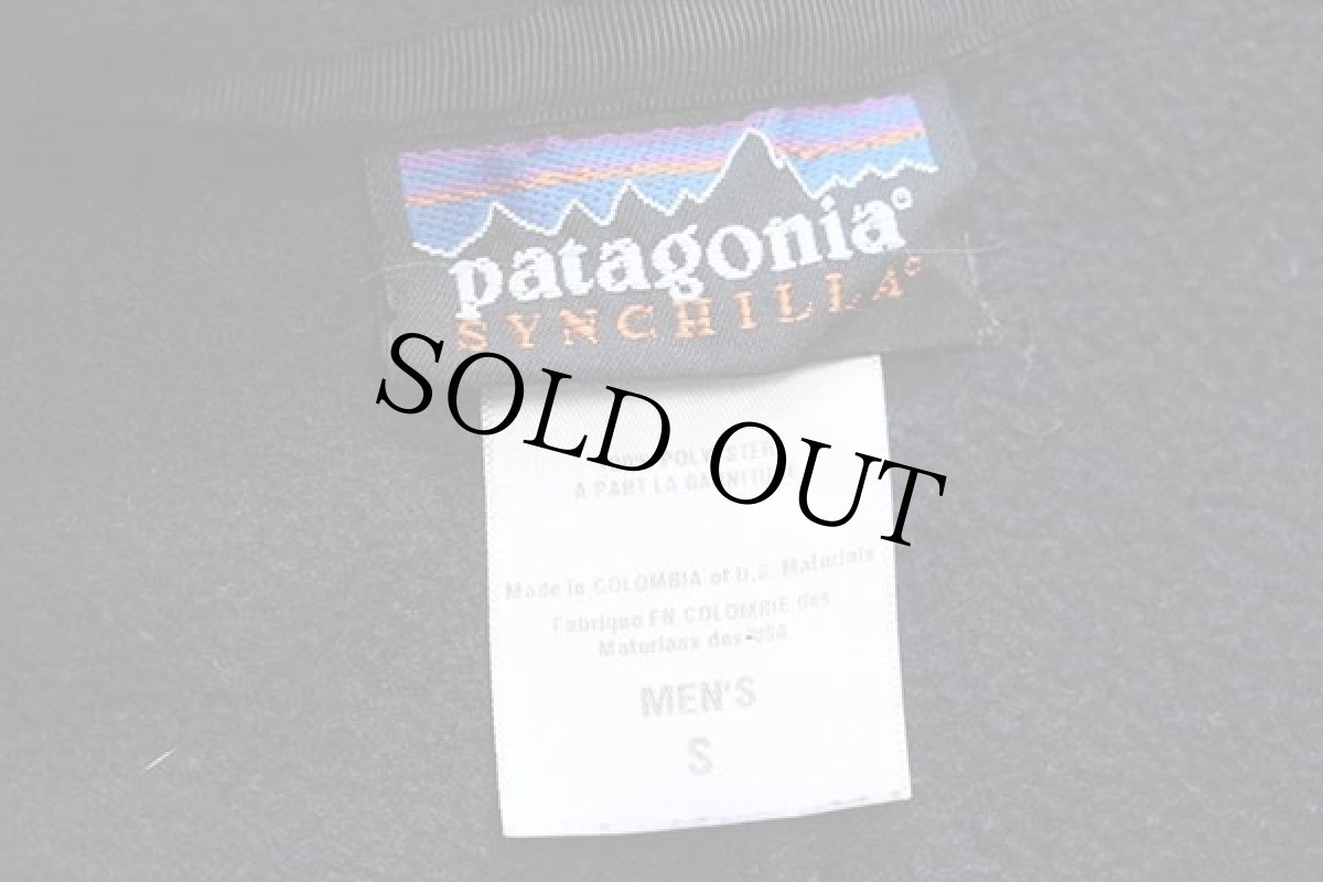 画像4: 00s patagoniaパタゴニア フルジップ スナップT シンチラ フリースジャケット 黒 S (4)