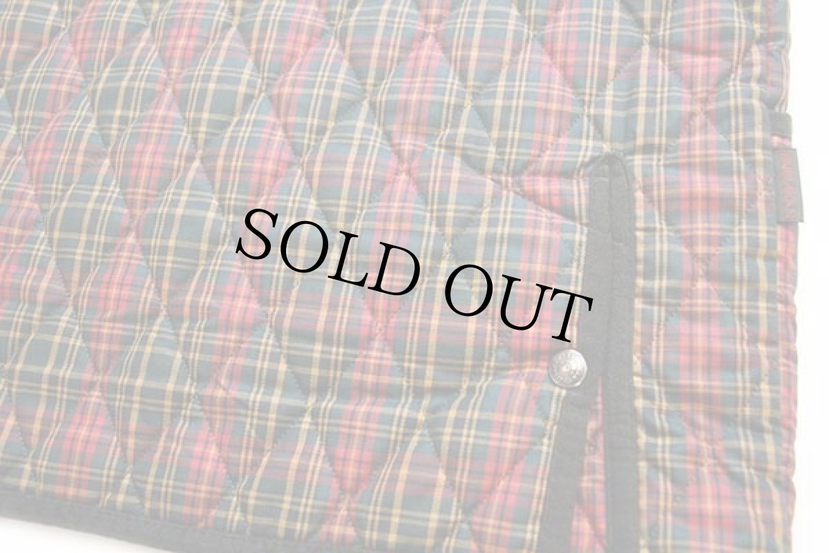 画像5: イタリア製 BARRAKAN タータンチェック キルティングジャケット L (5)