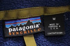画像4: 90s USA製 patagoniaパタゴニア シンチラ フリースジャケット ネイビー M (4)