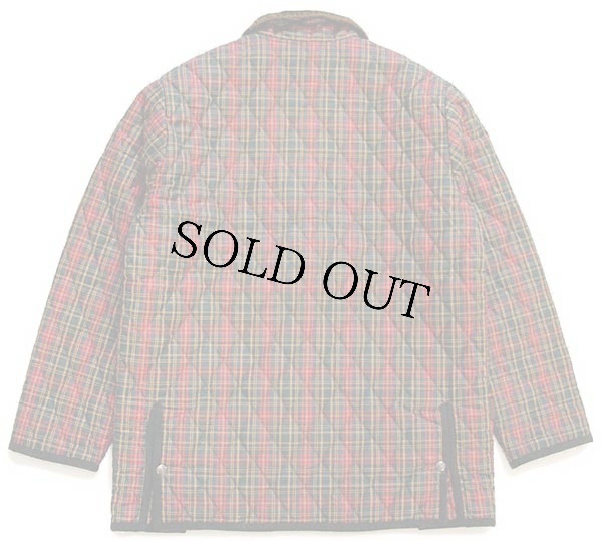 画像2: イタリア製 BARRAKAN タータンチェック キルティングジャケット L (2)