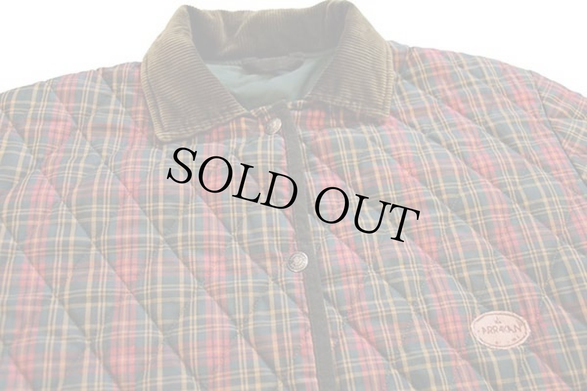 画像3: イタリア製 BARRAKAN タータンチェック キルティングジャケット L (3)