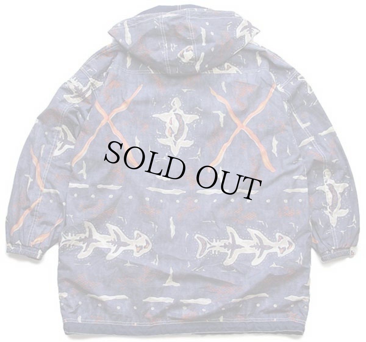 画像2: 90s MAGIC VENTURE 海柄 総柄 ナイロンパーカー (2)