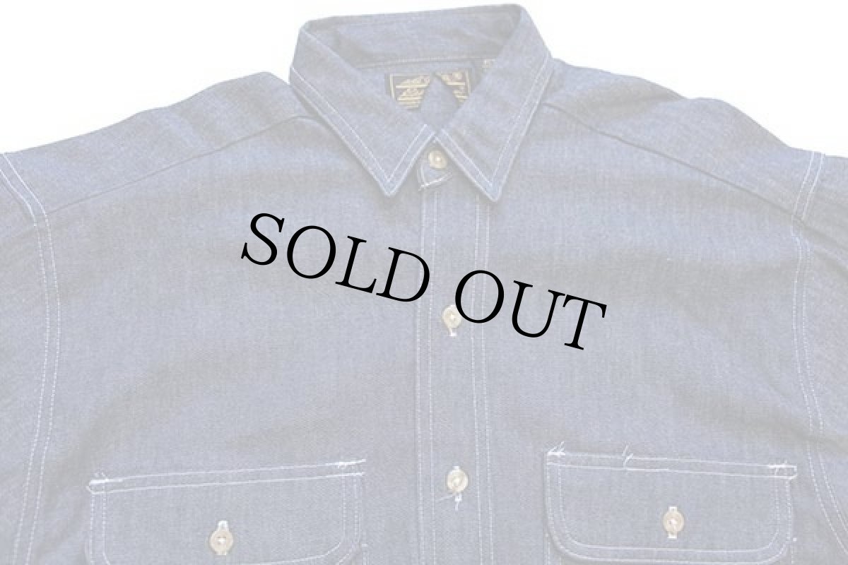 画像4: デッドストック★90s EddieBauerエディーバウアー コットン デニムシャツ (4)