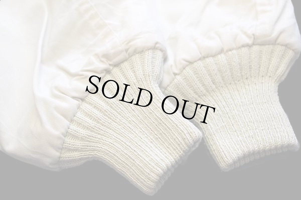 画像6: 70s USA製 Catalina Varsity トビウオ 総柄 キルティングライナー ダービージャケット アイボリー 40 (6)