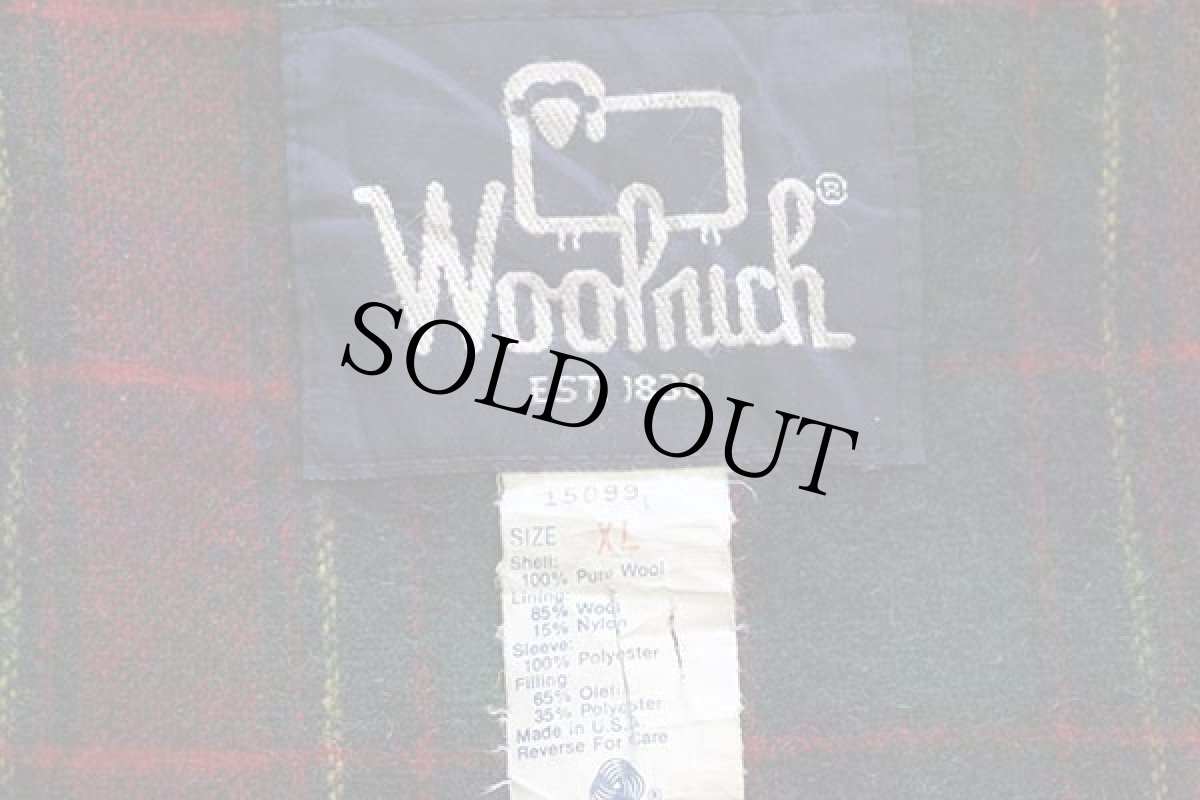 画像4: 80s USA製 Woolrichウールリッチ タータンチェック ウールライナー ウールジャケット XL (4)