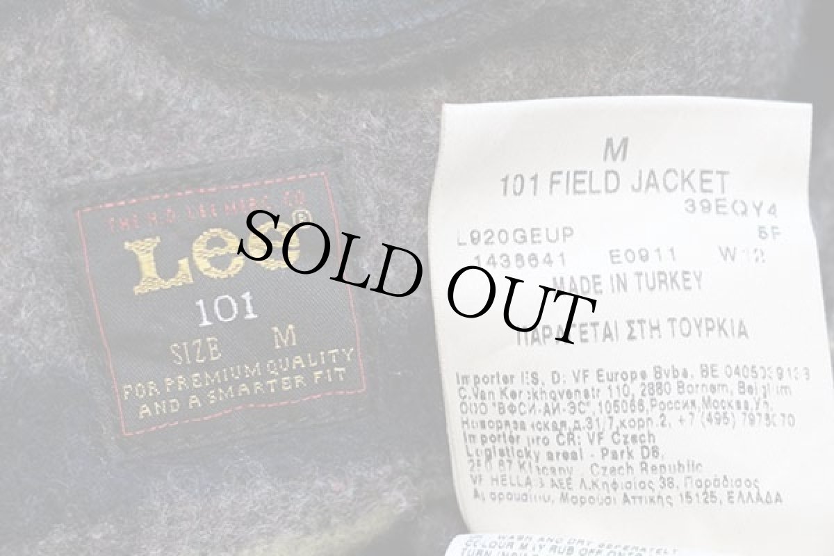 画像4: 00s トルコ製 Leeリー 101 チンスト付き ブランケットライナー コットン フィールドジャケット インディゴ M★ユーロ (4)