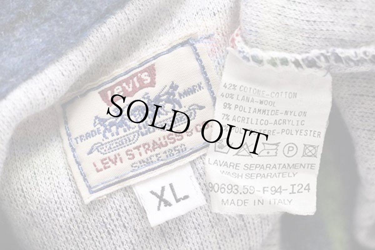 画像4: 90s イタリア製 Levi'sリーバイス ラグ柄 コットン×ウールシャツ XL★ユーロ (4)