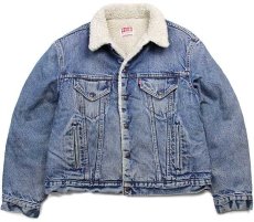 画像1: 80s USA製 Levi'sリーバイス ボアライナー デニムジャケット 4ポケット 46R (1)