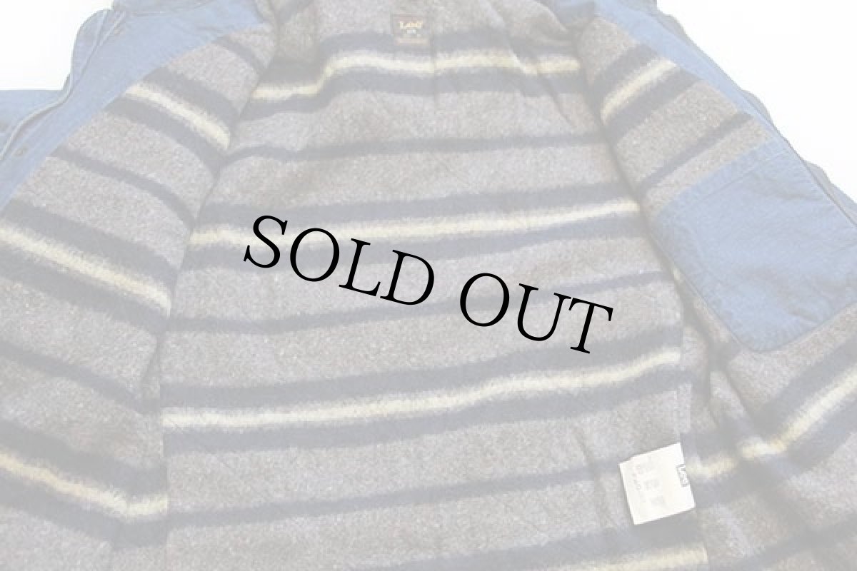 画像5: 00s トルコ製 Leeリー 101 チンスト付き ブランケットライナー コットン フィールドジャケット インディゴ M★ユーロ (5)