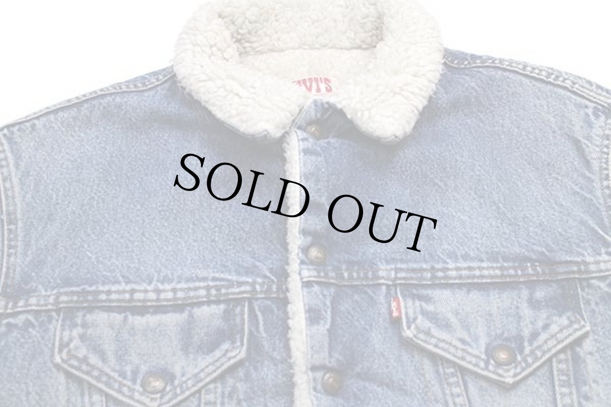 画像3: 80s USA製 Levi'sリーバイス ボアライナー デニムジャケット 4ポケット 46R (3)