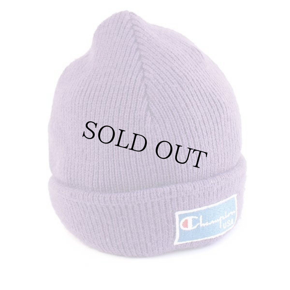 画像2: 80s イタリア製 Championチャンピオン ロゴ刺繍 アクリル ニットキャップ パープル (2)