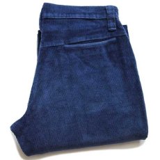 画像1: 70s Levi'sリーバイス フレア ベロアパンツ 紺 w31 (1)