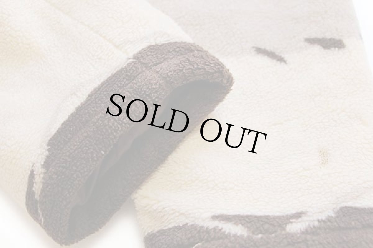 画像7: 90s イタリア製 Wampum Cold フォークロア柄 キルティングライナー フリース ファイヤーマンジャケット XL (7)