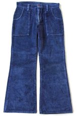 画像2: 70s Levi'sリーバイス フレア ベロアパンツ 紺 w31 (2)