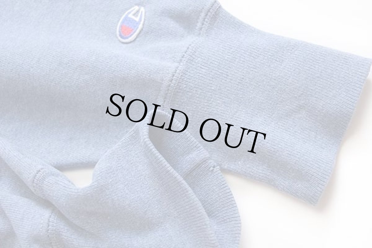 画像5: 90s USA製 Championチャンピオン ワンポイント リバースウィーブ スウェット 杢ブルー M (5)