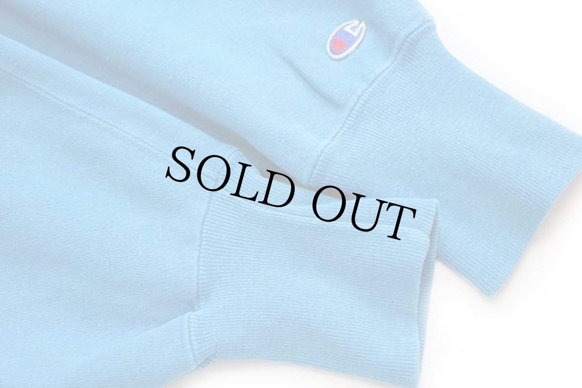 画像5: 90s USA製 Championチャンピオン ワンポイント リバースウィーブ スウェット シアン M (5)