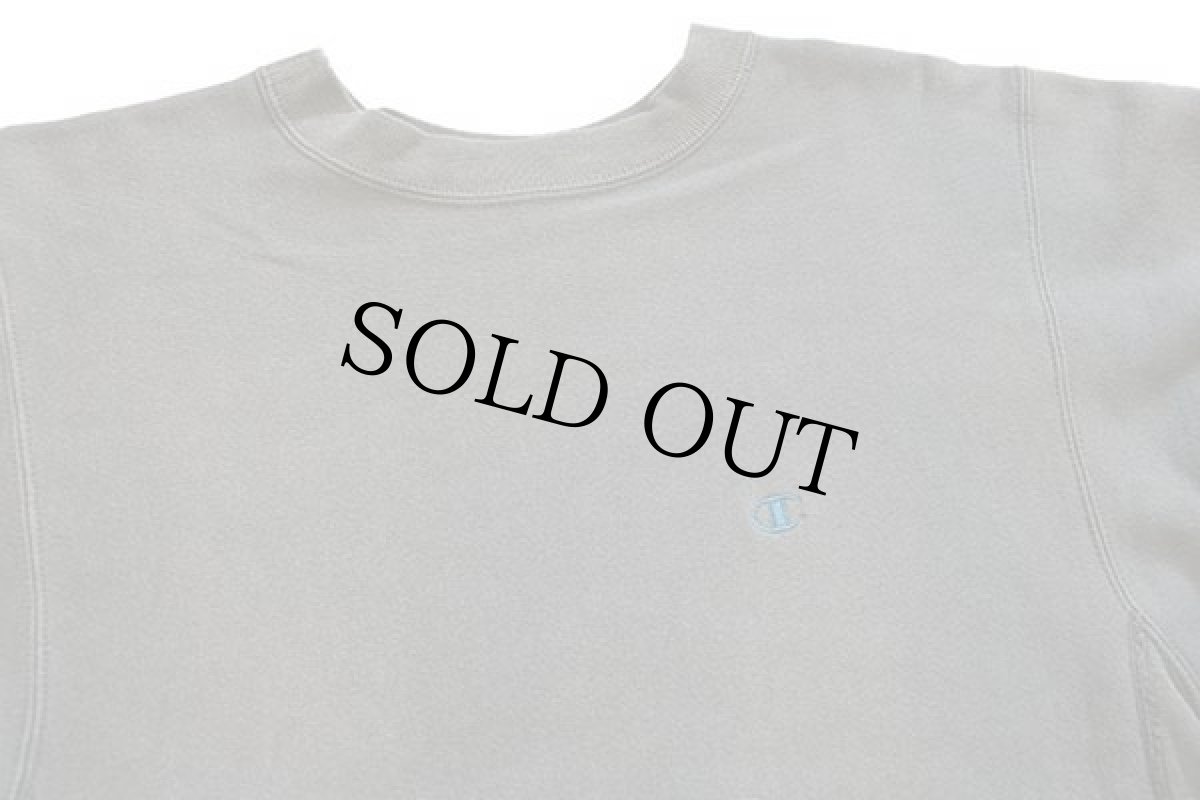 画像3: 90s メキシコ製 Championチャンピオン ワンポイント ツートン リバースウィーブ スウェット グリーングレー M (3)