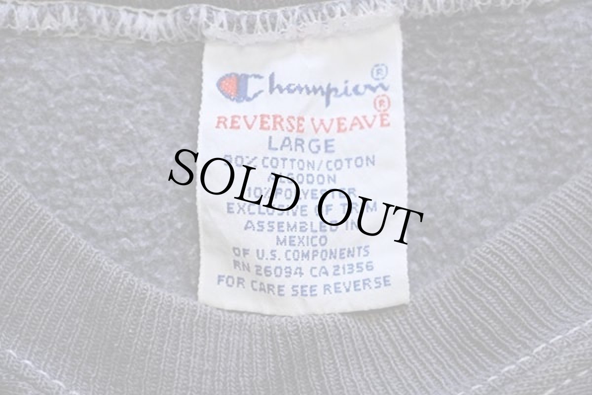 画像4: 90s メキシコ製 Championチャンピオン ワンポイント リバースウィーブ スウェット 後染め チャコール L (4)