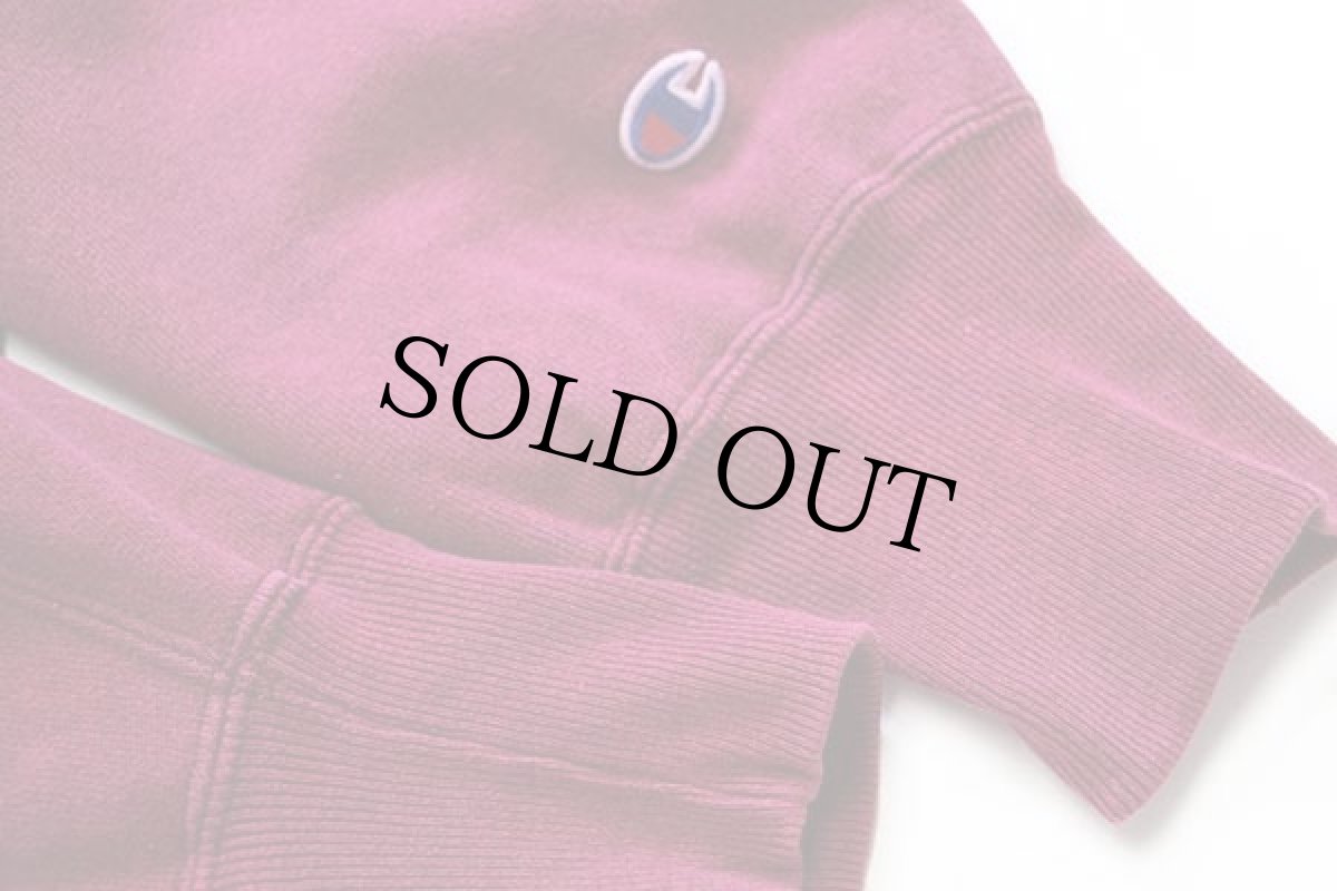 画像5: 90s メキシコ製 Championチャンピオン ワンポイント リバースウィーブ スウェット 赤紫 M (5)