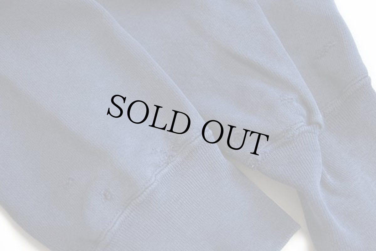 画像6: 80s USA製 Championチャンピオン ワンポイント リバースウィーブ スウェット ボロ 紺 フェード XL (6)