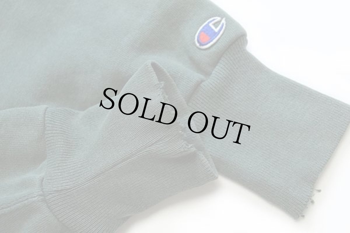 画像5: 90s USA製 Championチャンピオン ワンポイント リバースウィーブ スウェット 緑 フェード M (5)