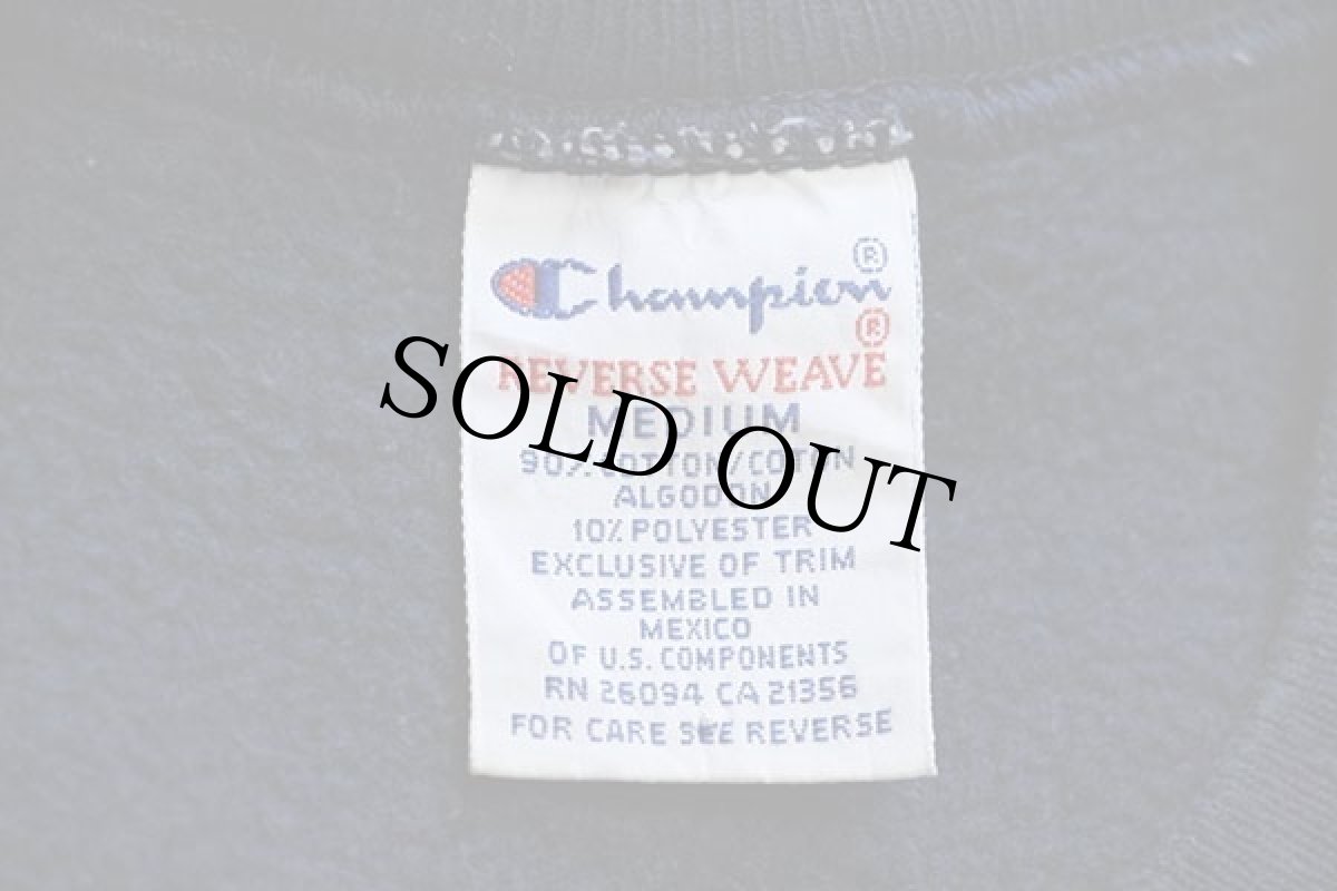 画像4: 90s メキシコ製 Championチャンピオン ワンポイント リバースウィーブ スウェット 濃紺 M (4)