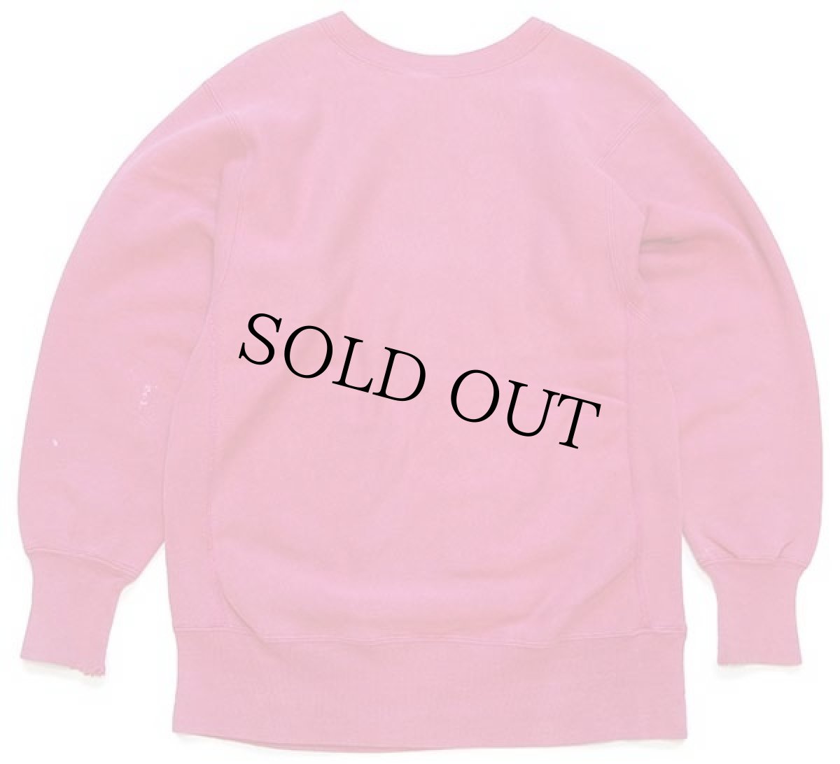 画像2: 90s USA製 Championチャンピオン ワンポイント リバースウィーブ スウェット ボロ ピンク L (2)