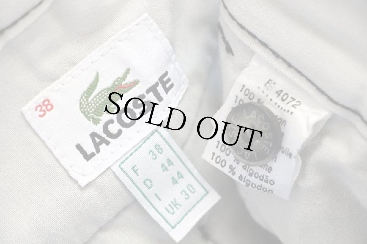 画像6: 90s LACOSTEラコステ コットン コーデュロイパンツ 濃紺 w31 (6)